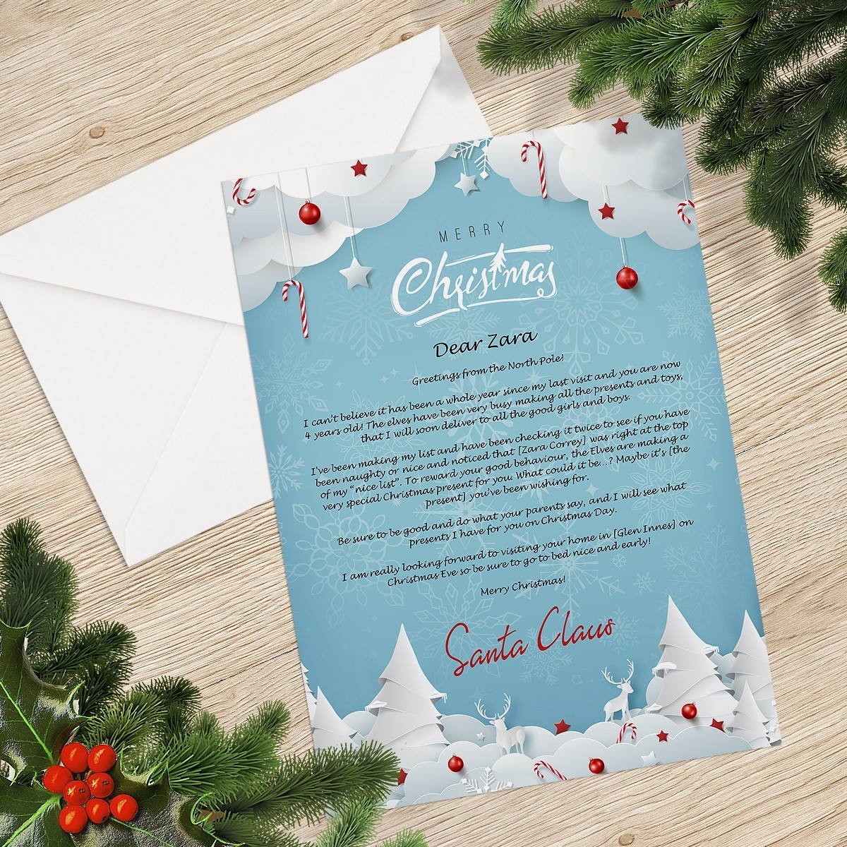 Winter Santa Letter