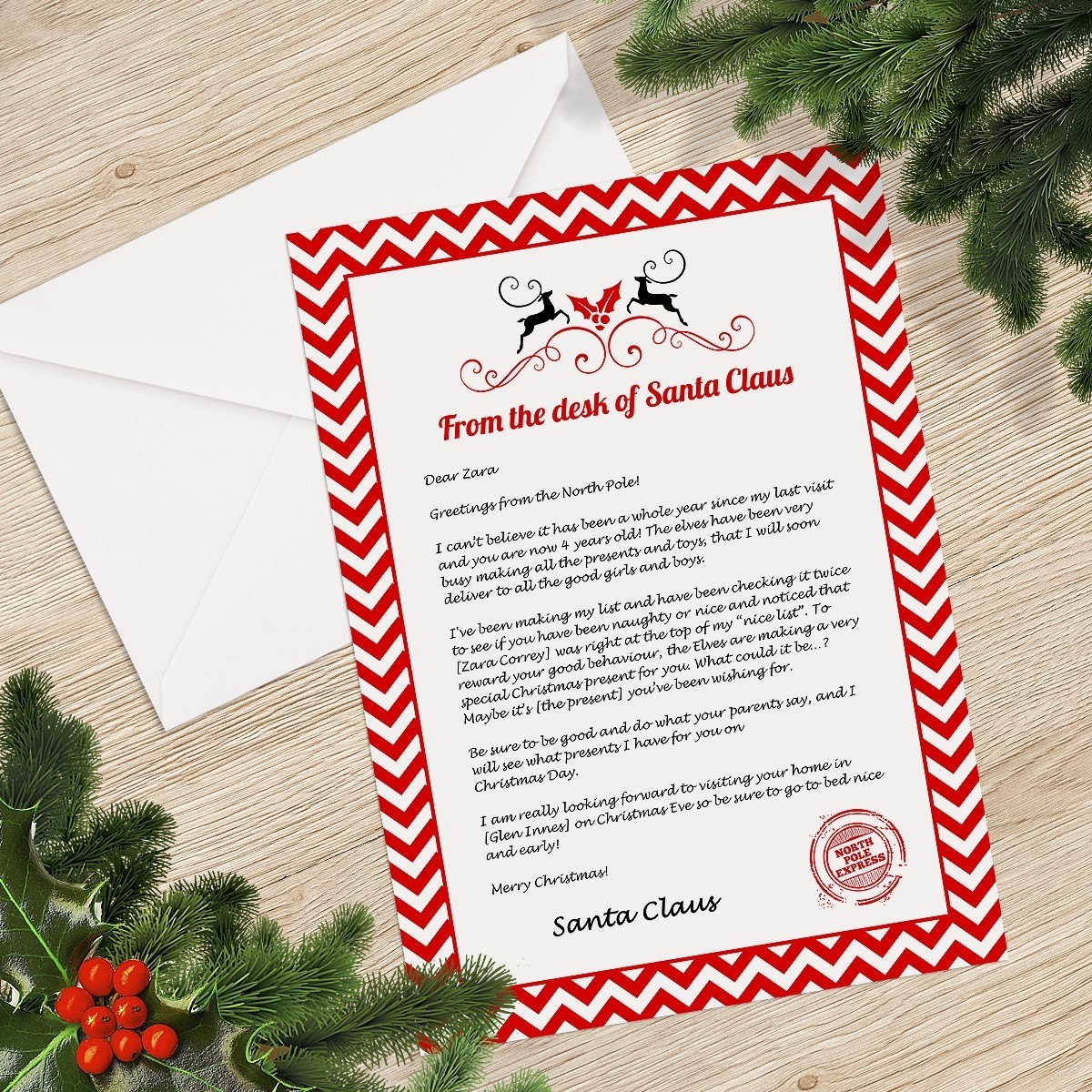 Stripe Santa Letter
