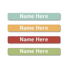 Earthy Mini Name Labels