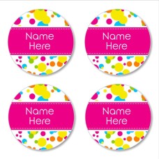 Bubbles Round Name Label