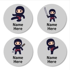 Ninja Round Name Label